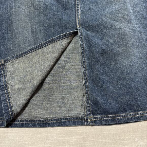 VTG Unionbay 90s Y2K Denim Midi Jean Skirt Cargo Pocket Sz 15 Blue Grunge Retro - Picture 6 of 9